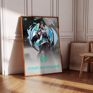 Valorant Sage Poster Print | Gaming Poster | 3 Colors | Gaming Decor | Video Game Poster | Gaming Gift | Video Game Print | Gaming Cover