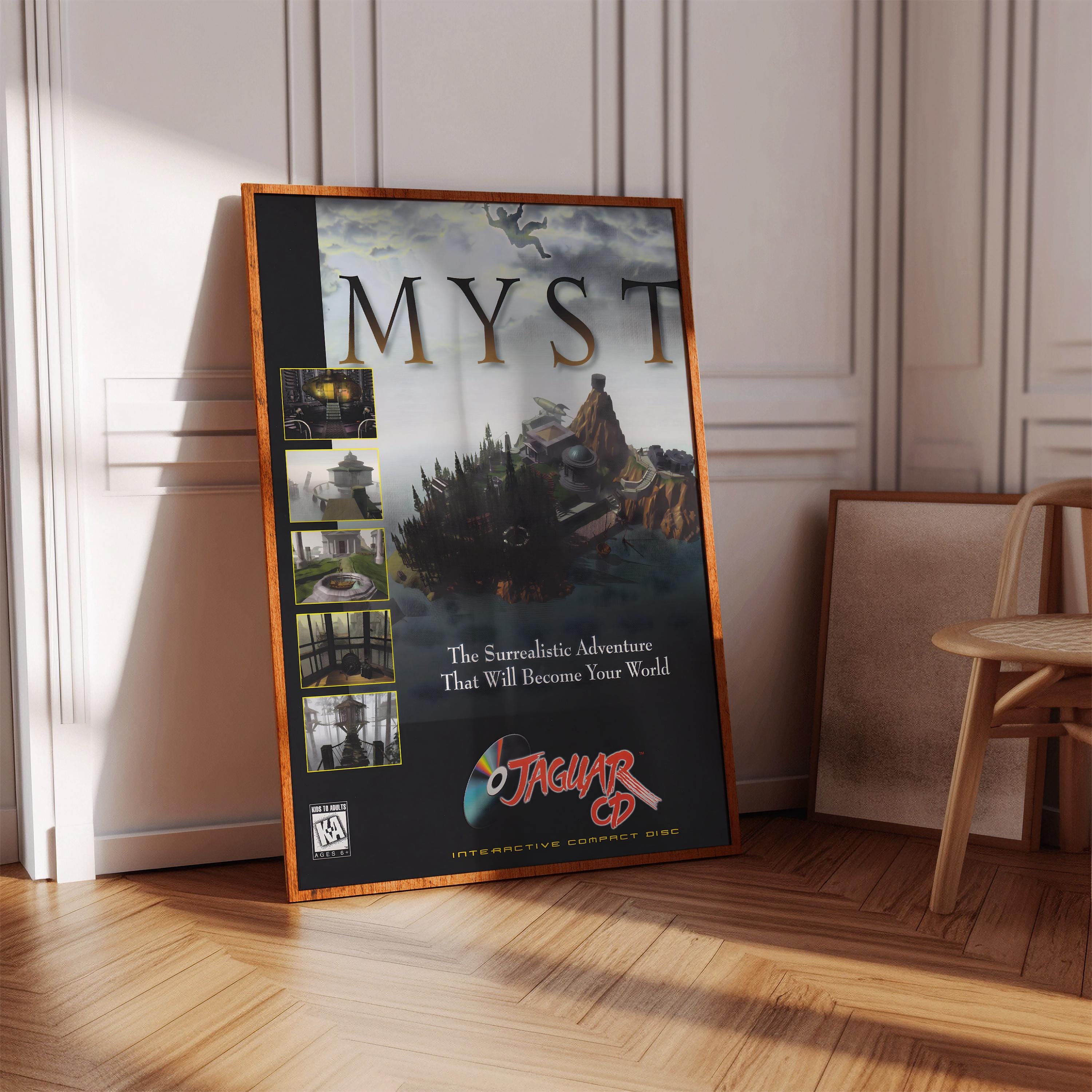 Plakat Myst | Plakat do gier | Dekoracja do gier | Plakat do gier wideo | Prezent dla gracza | Wydruk z gry wideo | Okładka do gry | Wydruk z gry