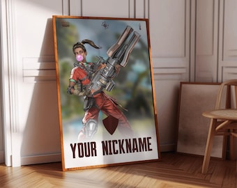 Apex Legends Rampart Poster Print | Gaming Poster | 3 Colors | Gaming Decor | Video Game Poster, Gaming Gift, Video Game Print, Gaming Cover