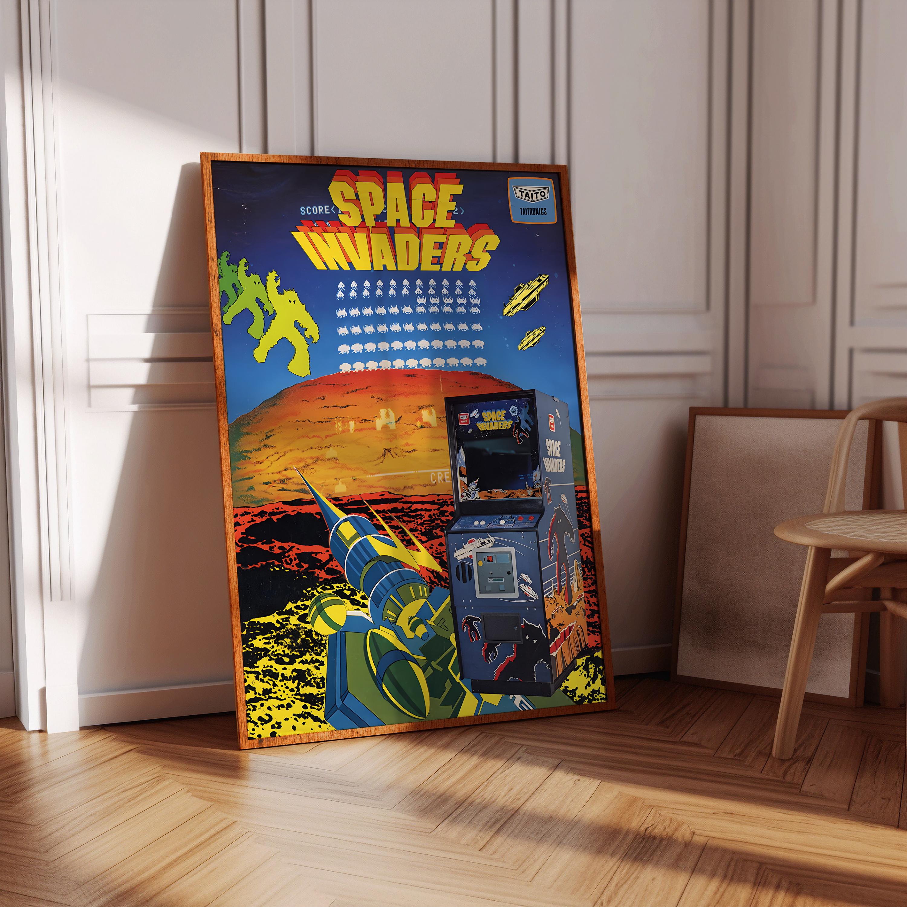 Space Invaders Poster Print | Gaming Poster | Gaming Decor | Video