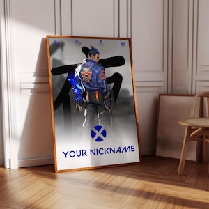 Valorant Yoru Poster Print | Gaming Poster | 3 Colors | Gaming Decor | Video Game Poster | Gaming Gift | Video Game Print | Gaming Cover