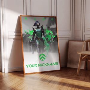 Valorant Viper Poster Print | Gaming Poster | 3 Colors | Gaming Decor | Video Game Poster | Gaming Gift | Video Game Print | Gaming Cover