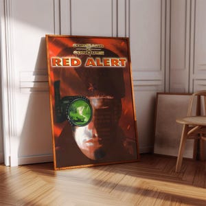 Command and Conquer Red Alert Poster Print | Gaming Poster | Gaming Decor | Video Game Poster | Gaming Gift | Video Game Print, Gaming Cover
