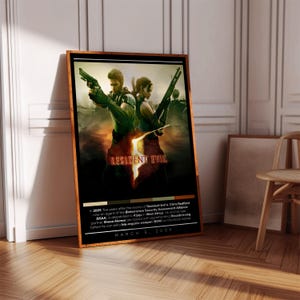 Resident Evil Poster Druck | Gaming Poster | 3 Farben | Spiele Dekor | Videospiel Poster | Gaming Geschenk | Videospiel Druck | Gaming-Abdeckung