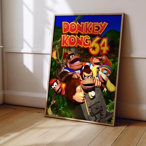 Donkey Kong 64 Poster Print | Gaming Poster | Gaming Decor | Video Game ...