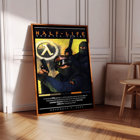 Counter Strike Poster Print | Gaming Poster | 3 Colors | Gaming Decor | Video Game Poster | Gaming Gift | Video Game Print | Gaming Cover