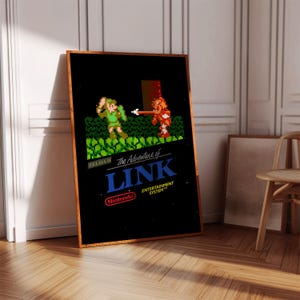 The Legend of Zelda 2 The Adventure of Link Poster Print | Gaming Poster | Gaming Decor | Video Game Poster | Gaming Gift | Video Game Print