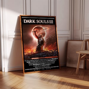 Impresión de póster de Dark Souls 3 / Póster de videojuegos / 3 colores / Decoración de videojuegos / Póster de videojuegos / Regalo de videojuegos / Impresión de videojuegos / Portada de videojuegos
