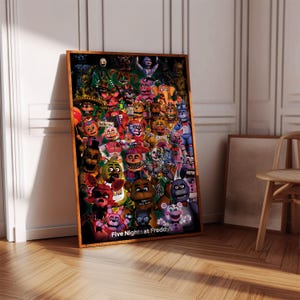 Five Nights at Freddy's Poster Print | Gaming Poster | Gaming Decor | Video Game Poster | Gaming Gift | Video Game Print | Gaming Cover