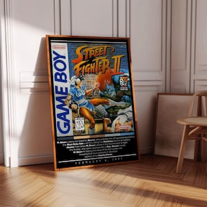 Street Fighter 2 Poster Print | Gaming Poster | 3 Colors | Gaming Decor | Video Game Poster | Gaming Gift | Video Game Print | Gaming Cover