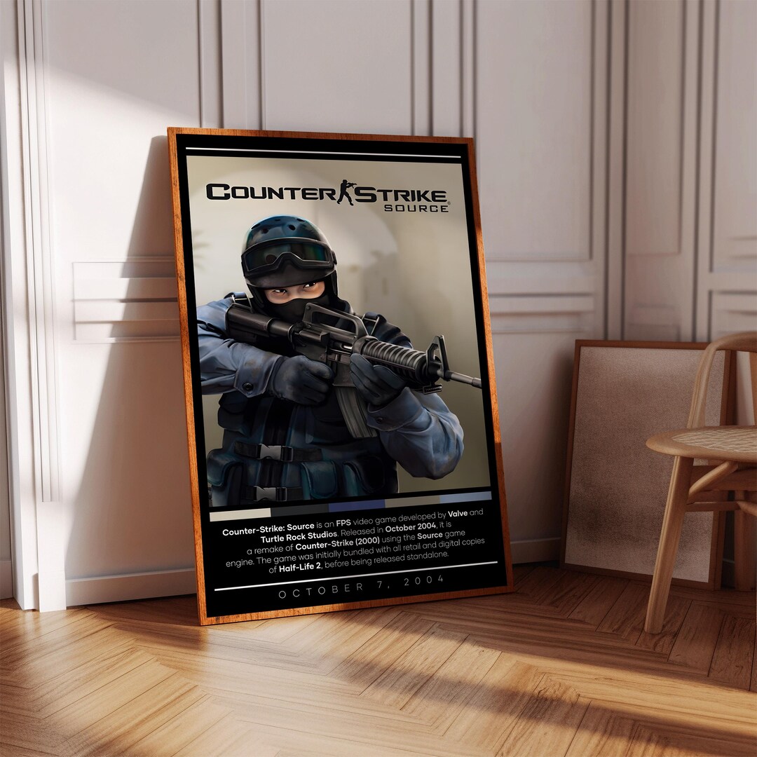 Counter Strike Source Poster Print | Gaming Poster | 3 Colors | Gaming ...