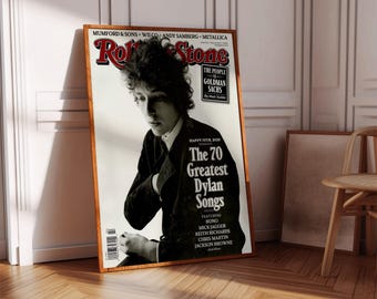 Bob Dylan Poster Print | Magazine Poster Print | Magazine Cover Art | Music Poster Print | Music Gift | Rock Music Poster | Magazine Cover