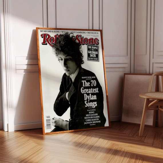 Bob Dylan Poster Print | Magazine Poster Print | Magazine Cover Art | Music Poster Print | Music Gift | Rock Music Poster | Magazine Cover
