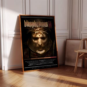 Blasphemous 2 Poster Print | Gaming Poster | 3 Colors | Gaming Decor | Video Game Poster | Gaming Gift | Video Game Print | Gaming Cover