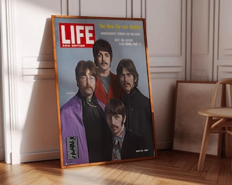 The Beatles Poster Print | Magazine Poster Print | Magazine Cover Art | Music Poster Print | Music Gift | Rock Music Poster | Magazine Cover