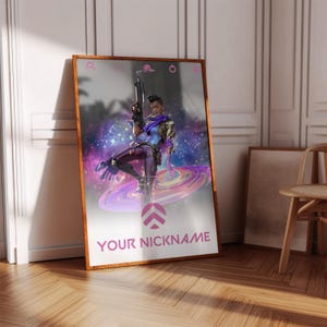Valorant Astra Poster Print | Gaming Poster | 3 Colors | Gaming Decor | Video Game Poster | Gaming Gift | Video Game Print | Gaming Cover