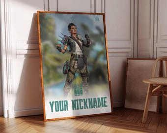 Apex Legends Mad Maggie Poster Print | Gaming Poster | 3 Colors | Gaming Decor | Video Game Poster | Gaming Gift | Video Game Print