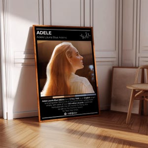 Adele Poster Print | Artist Poster | 3 Colors | Artist Decor | Music Poster Print | Music Gift | Pop Music Poster | Music Decor