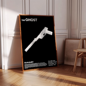 Valorant Ghost Poster Print | Gaming Poster | 3 Colors | Gaming Decor | Video Game Poster | Gaming Gift | Video Game Print | Gaming Cover