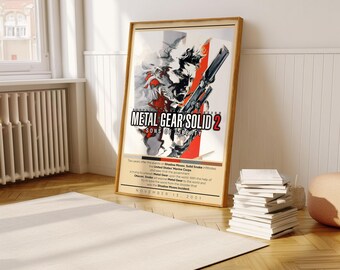 Metal Gear Solid 2 Sons of Liberty Poster Print | Gaming Poster