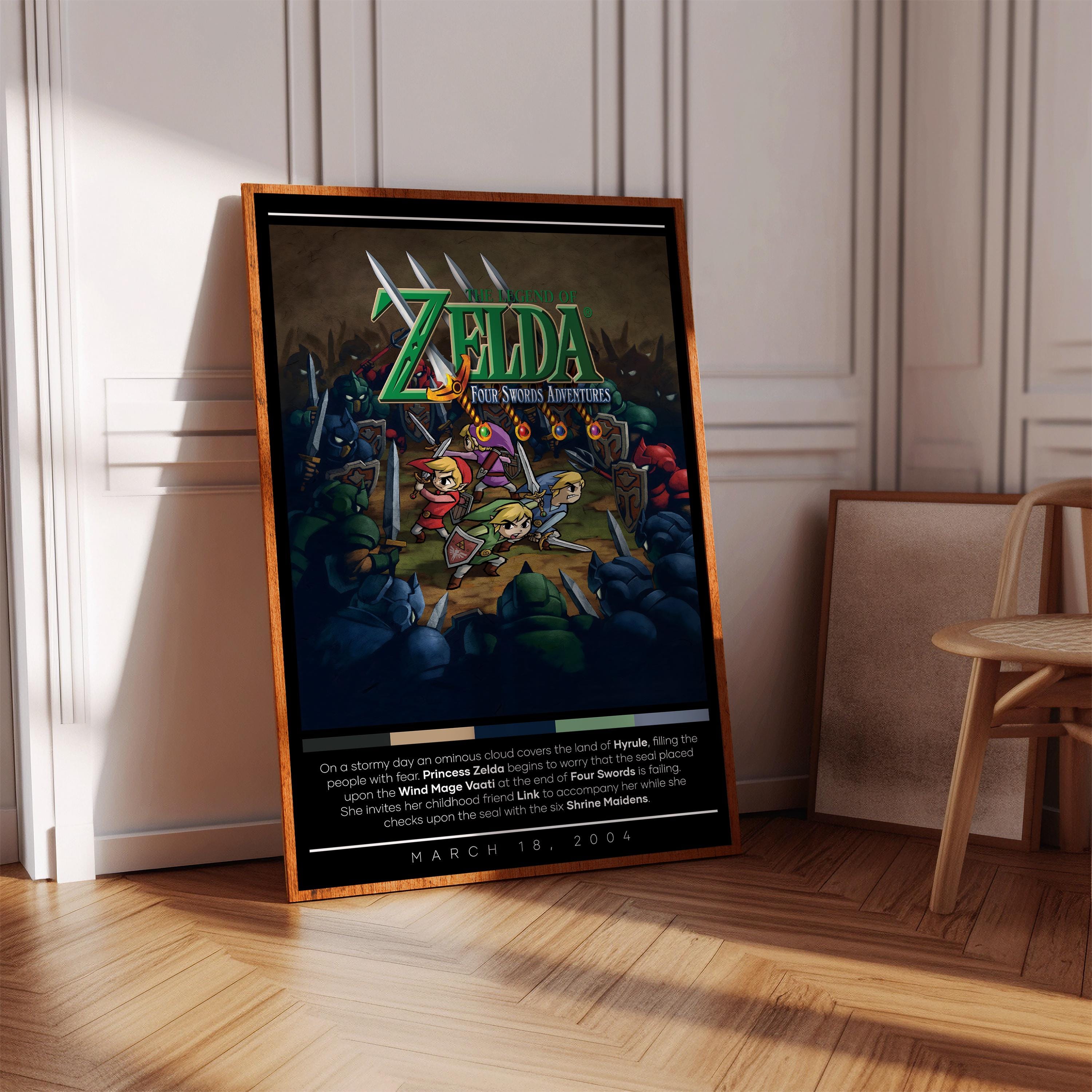 The Legend of Zelda Four Swords Adventures Poster Print | Gaming