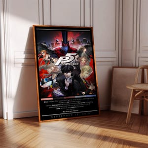 Persona 5 Poster Print | Gaming Poster | 3 Colors | Gaming Decor | Video Game Poster | Gaming Gift | Video Game Print | Gaming Cover