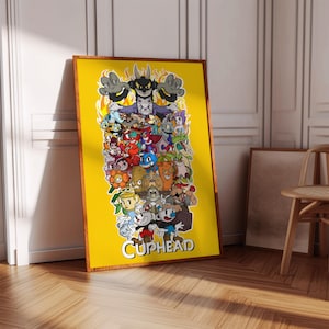 Cuphead Poster Print | Gaming Poster | Gaming Decor | Video Game Poster | Gaming Gift | Video Game Print | Gaming Cover | Gaming Print