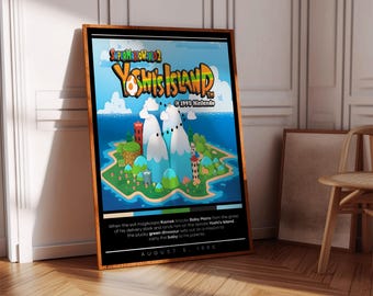 スーパーマリオRPG 36 x 24インチ ビデオゲームポスター - Etsy 日本
