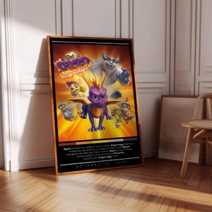 Spyro Year of the Dragon Poster Print | Gaming Poster | 3 Colors | Gaming Decor | Video Game Poster | Gaming Gift | Video Game Print