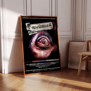 Manhunt 2 Poster Print | Gaming Poster | 3 Colors | Gaming Decor | Video Game Poster | Gaming Gift | Video Game Print | Gaming Cover