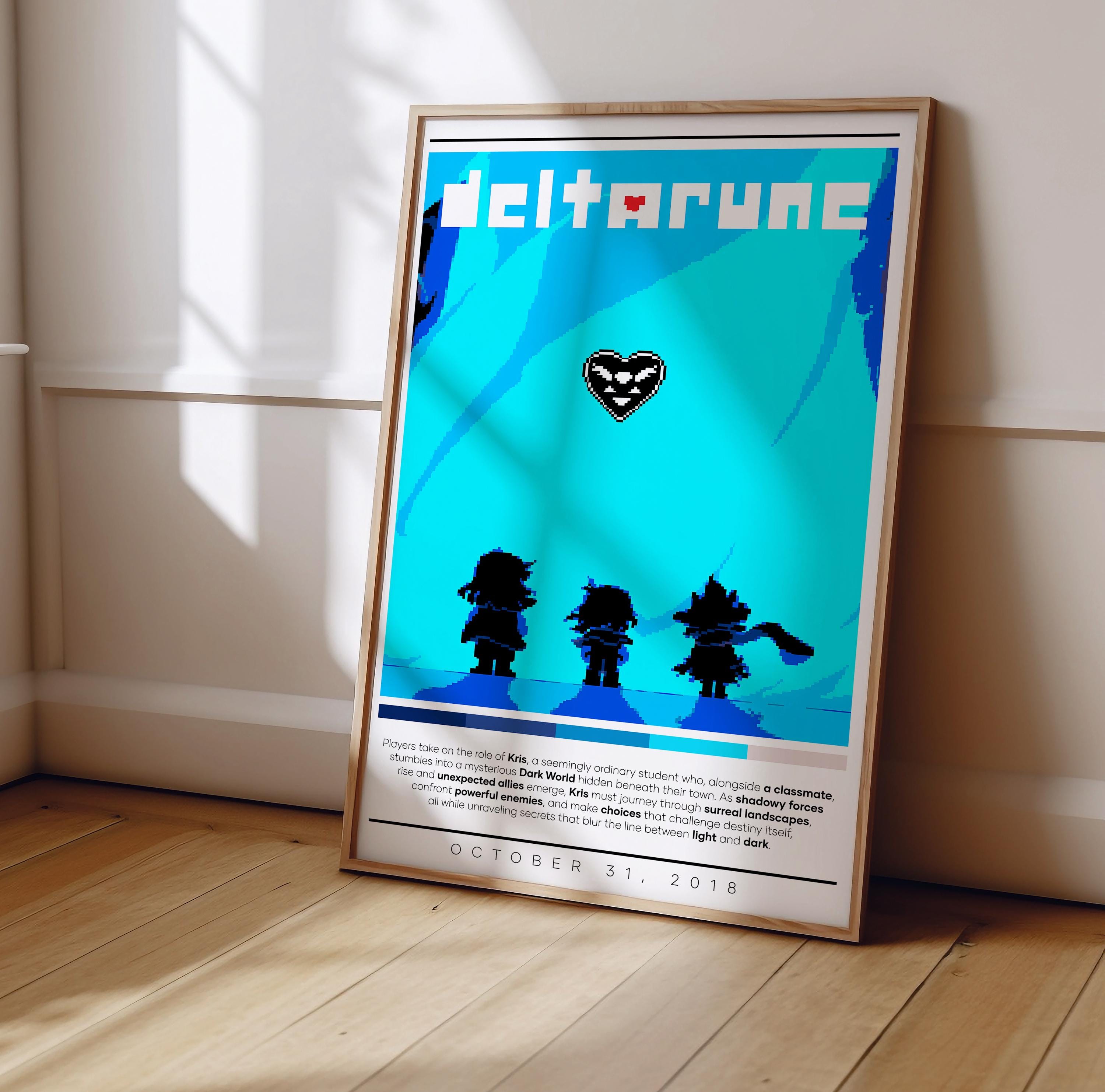 Deltarune Poster Print | Gaming Poster | 3 Colors | Gaming Decor ...