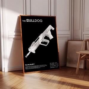 Valorant Bulldog Poster Print | Gaming Poster | 3 Colors | Gaming Decor | Video Game Poster | Gaming Gift | Video Game Print | Gaming Cover
