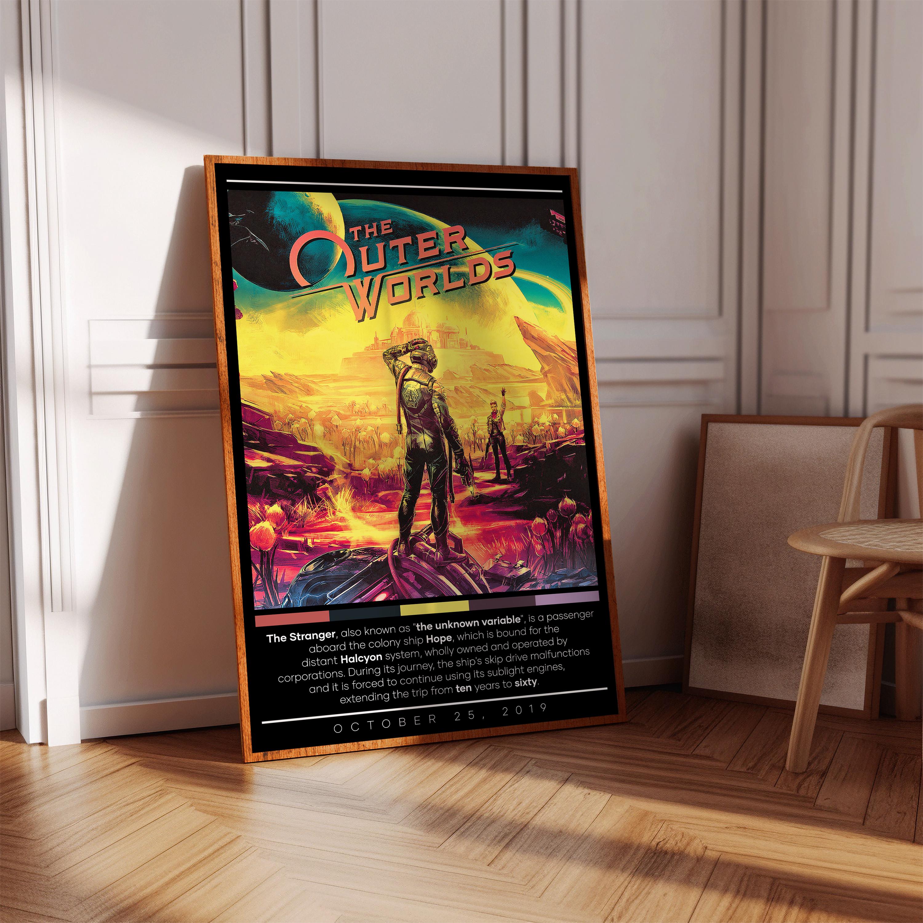 Outer Worlds Poster Print | Gaming Poster | 3 Colors | Gaming