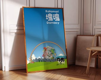 Katamari Damacy Poster Print | Gaming Poster | Gaming Decor | Video Game Poster | Gaming Gift | Video Game Print | Gaming Cover