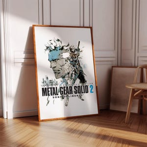 Metal Gear Solid 2 Poster Print | Gaming Poster | Gaming Decor | Video Game Poster | Gaming Gift | Video Game Print | Gaming Cover