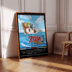 ゼルダの伝説 夢幻の砂時計 18 x 24 インチ ビデオゲーム ポスター