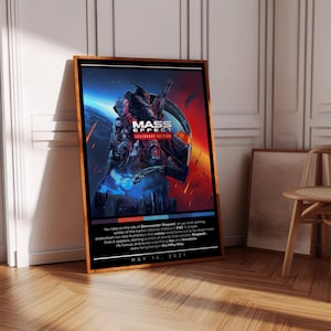 Stampa poster Mass Effect Legendary Edition / Poster di gioco / 3 colori / Decorazione di gioco / Poster di videogiochi / Regalo di gioco / Stampa di videogiochi