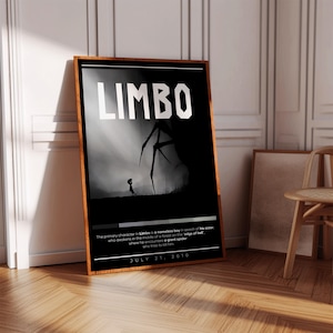 Limbo-posterafdruk | Gamingposter | 3 kleuren | Gamingdecoratie | Videogameposter | Gamingcadeau | Videogameafdruk | Gamingcover