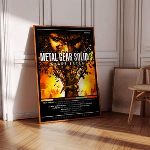 Metal Gear Solid 3 Snake Eater Poster Print | Gaming Poster | 3 Colors | Gaming Decor | Video Game Poster | Gaming Gift | Video Game Print