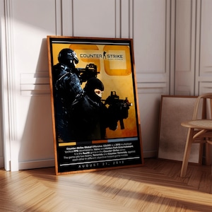 Counter Strike Global Offensive Poster Print | Gaming Poster | 3 Colors | Gaming Decor | Video Game Poster | Gaming Gift | Video Game Print