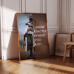 Valorant Cypher Poster Print | Gaming Poster | 3 Colors | Gaming Decor | Video Game Poster | Gaming Gift | Video Game Print | Gaming Cover