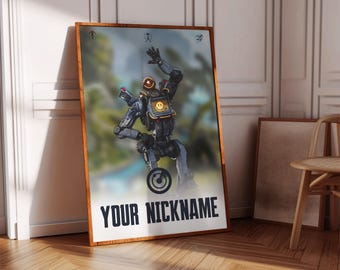 Apex Legends Pathfinder Poster Print | Gaming Poster | 3 Colors | Gaming Decor | Video Game Poster | Gaming Gift | Video Game Print