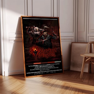 Darkest Dungeon Poster Print | Gaming Poster | 3 Colors | Gaming Decor | Video Game Poster | Gaming Gift | Video Game Print | Gaming Cover