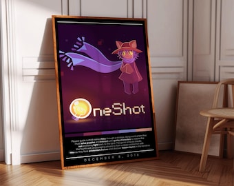Oneshot Poster Print | Gaming Poster | 3 Colors | Gaming Decor