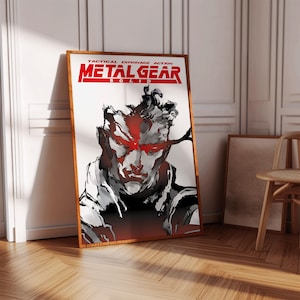Metal Gear Solid Poster Print | Gaming Poster | Gaming Decor | Video Game Poster | Gaming Gift | Video Game Print | Gaming Cover