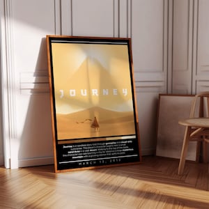 Journey Poster Print | Gaming Poster | 3 Colors | Gaming Decor | Video Game Poster | Gaming Gift | Video Game Print | Gaming Cover