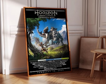 Horizon Forbidden West Poster Print | Gaming Poster | 3 Colors | Gaming Decor | Video Game Poster | Gaming Gift | Video Game Print
