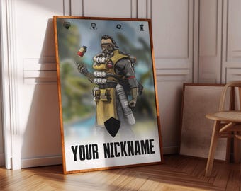 Apex Legends Caustic Poster Print | Gaming Poster | 3 Colors | Gaming Decor | Video Game Poster, Gaming Gift, Video Game Print, Gaming Cover