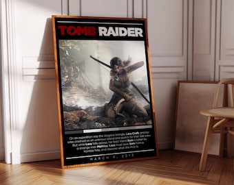Póster de Tomb Raider 2013 / Póster de videojuegos / 3 colores / Decoración para gamers / Póster de videojuegos / Regalo para gamers / Impresión de videojuegos / Portada de videojuegos
