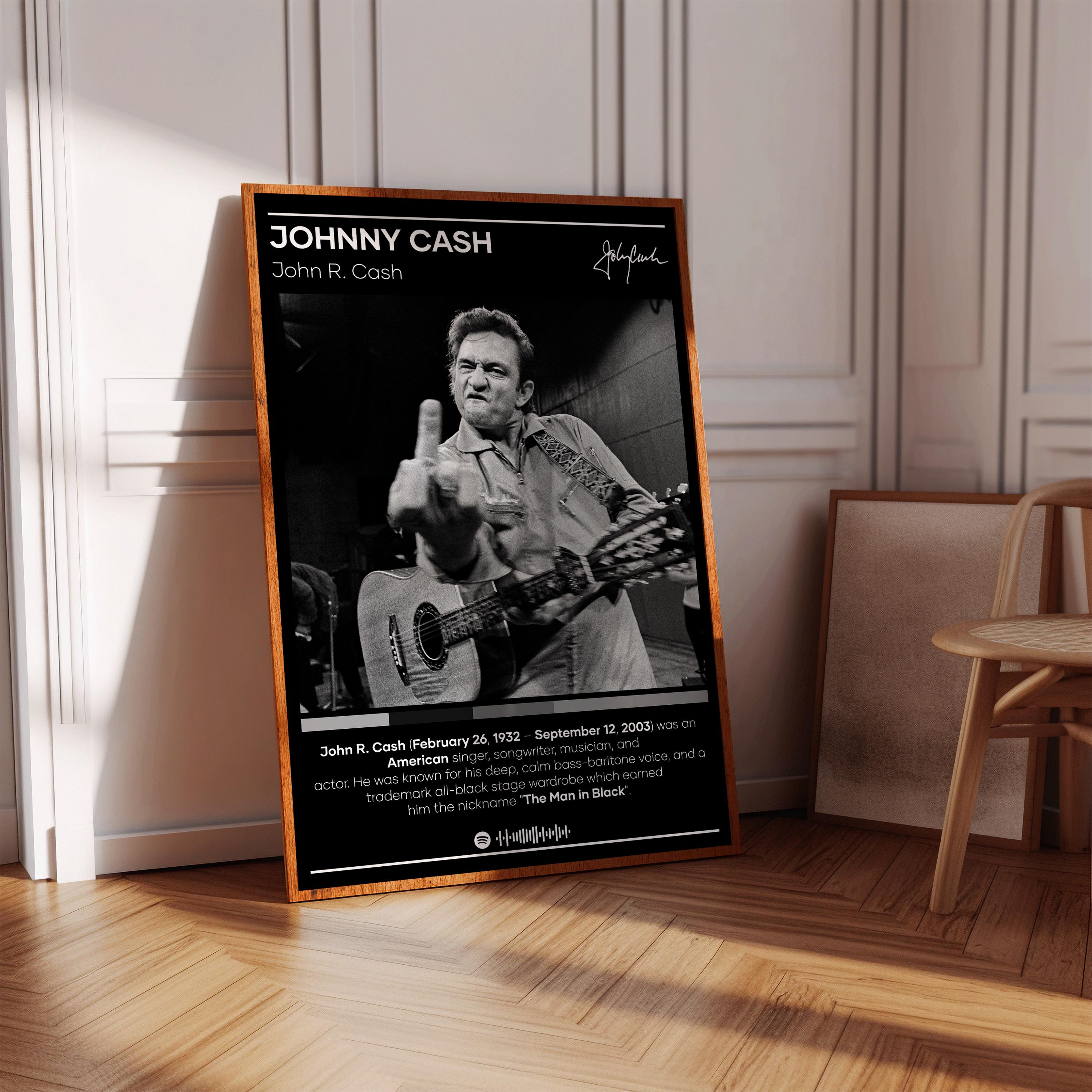 Johnny Cash Poster Print | Artist Poster | 3 Colors | Artist Decor ...